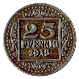 Монета 25 пфеннигов 1918 года Германия  Нотгельд (Мюнстер)