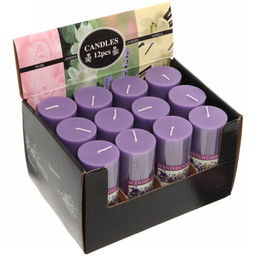 Цена за 4 шт. Свеча "Fantasy-Лавандовое поле" 4,8*12,4см YZ006