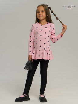 Костюм Алиса черные сердечки на розовом-черная - Sovalina фото 5