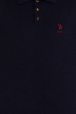 U. S. Polo Assn Мужской темно-синий трикотаж с воротником-поло - U.s. polo assn фото 6