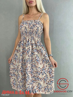 Женское летнее платье с цветочным принтом - Bruno фото 5