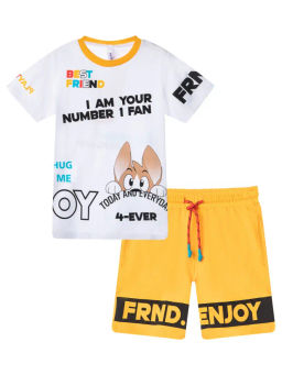 PlayToday / Комплект трикотажный для мальчиков: фуфайка (футболка), шорты  фото 5