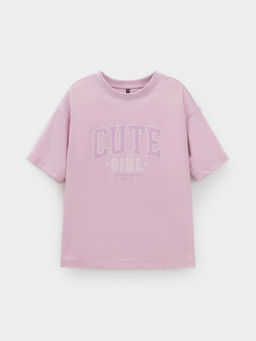 Сиреневый 3206 к645 фуфайка (футболка) для дев Crockid