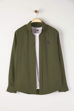 TRENDYOL MAN Mavi Regular Fit Nak?s Detayl? Oxford Kolay Utulenebilir Smart Gomlek TMNAW25GO00036 - Trendyolmilla фото 28