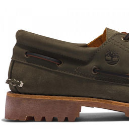 Мужские мокасины Timberland Authentics 3 Eye Classic зеленые  фото 7