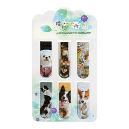 Цена за 3 шт. Набор магнитных закладок для книг Calligrata «Собачки», 6 штук, МИКС
