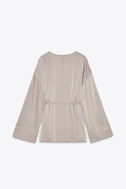 TEXTURED KIMONO JACKET - Zara фото 3