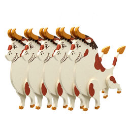 Символ Года 2021 Набор новогодних бычков. 5 штук - Idh фото 2