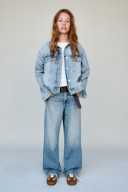 FADED WIDE-LEG JEANS - Zara фото 5