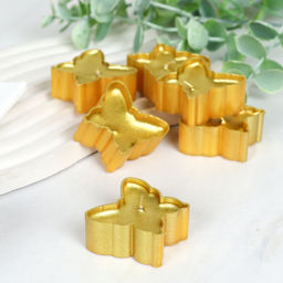 Свеча 12 штук Бабочка Золотой/ M-1201 /уп 24/96/ 711431