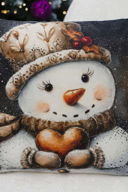 Наволочка декоративная новогодняя 2 шт 3D эффект велюр