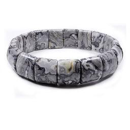 Браслет из камня Серая яшма привлекает денежные потоки и снимает с них блоки