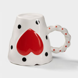 Кружка Сердце, 500 мл, керамика, белая