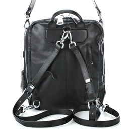 C0244H black, женский кожаный рюкзак Barcelo Biagi