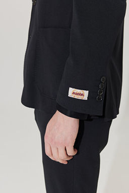 Slim Fit Dar Kesim _talyan Kuma_ Ekstra Rahat T_ylenme Yapmayan Mono Yaka Siyah Tak_m Elbise 4A3023100063SYH