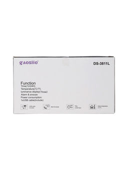 Часы-будильник электронные настольные, термометр, календарь, USB, 15*8 см, зеленые цифры