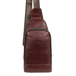 15-7936-227 brown, Мужская кожаная сумка-слинг, Barcelo Biagi