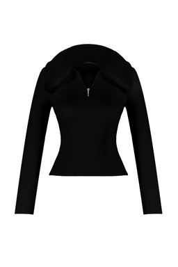 Pudra Polo Yaka Suni Kurk Detayl? Triko Kazak TWOAW24KZ00204 - Trendyolmilla фото 14