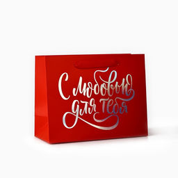 Пакет подарочный «С любовью для тебя», голография, MS 18 х 10 х 23 см