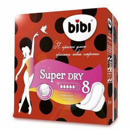 Прокладки "BIBI" Super Dry, 5 капель, 8 шт.