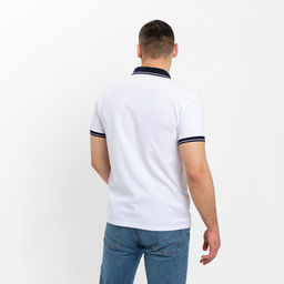 Футболка поло мужская MINAKU REGULAR FIT: белая, р-р 50