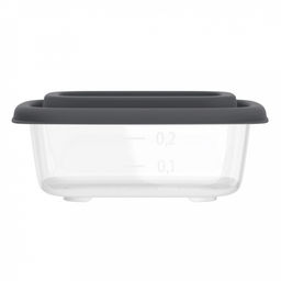 Контейнер для продуктов Гурман 0,31л, 12,8х9,5х5,2см, полипропилен, графит, подходит для СВЧ и заморозки (Россия) - Домашняя Мода фото 4