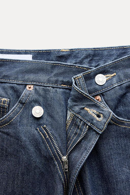 HIGH-WAIST TRF WIDE-LEG JEANS WITH CROSSOVER WAISTBAND - Zara фото 10