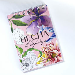 Цена за 4 шт. Блокноты в мягкой обложке А7, 32 л. на гребне «Весна»