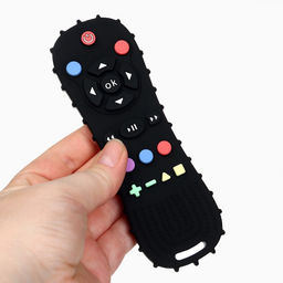 Прорезыватель для зубов «Пульт от телевизора», силиконовый, чёрный