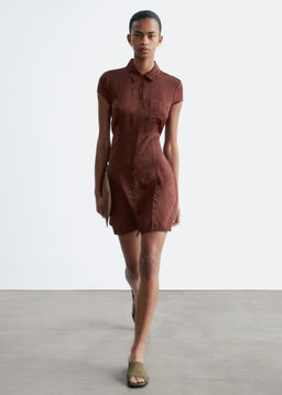 Minivestido camisero de jacquard - H&m фото 2