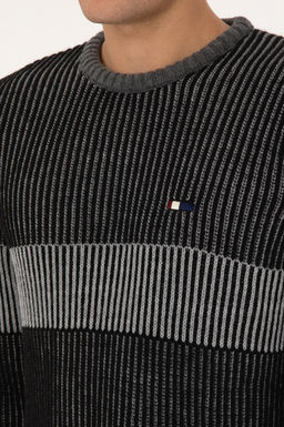 Erkek Slim Fit Bisiklet Yaka Siyah Kazak - U.s. polo assn фото 7