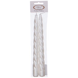 НАБОР СВЕЧЕЙ ADPAL ИЗ 2ШТ ВИТЫЕ 23СМ ЖЕМЧУЖНЫЙ  фото 2