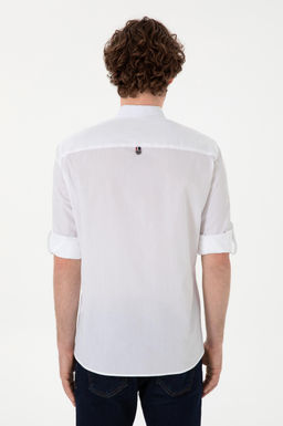 Erkek Beyaz Uzun Kollu G_mlek Sepette S_rpriz _ndirim - U.s. polo assn фото 5