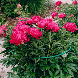 Кустодержатель, d=50 см, h=60 см, ножка d=1 см, металл, набор 2 шт., зелёный