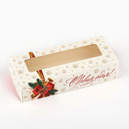 Цена за 5 шт. Коробка складная Новогодний бант, 17 х 7 х 4 см - Дарите счастье фото 2