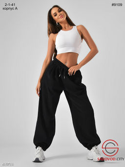 Тёплые спортивные широкие брюки на велюре - Bruno фото 2