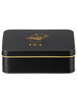 Органайзер для чайных пакетиков 22*16*7,5 см "TEA" с крышкой, черный, металл