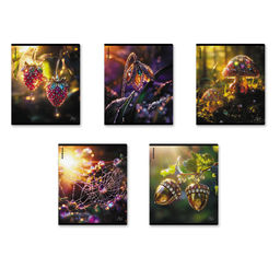 АКЦИЯ Цена за 5 шт. Тетрадь общая ученическая ErichKrause Glassy, 96 листов, клетка, глянцевая ламинация_MIX-PACK