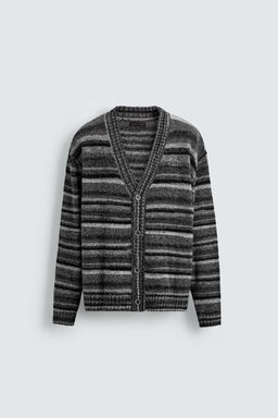 STRIPED JACQUARD CARDIGAN - Zara фото 8