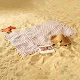 Пештемаль Полосы 100х180 см, сиреневый - Lovelife фото 7