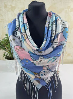 K13589 Платок 90/90 хлопок ДЕНИМ