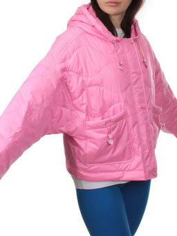 23-022 PINK Куртка оверсайз демисезонная женская (синтепон 100 гр.) - Fashion фото 2