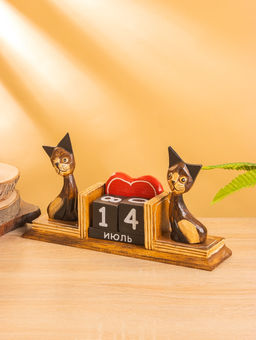 Вечный календарь настольный Кошки, 6.52815 см, дерево - Simaland фото 2