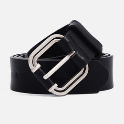 Ремень женский, ширина 3.5 см, винт, пряжка металл, цвет чёрный