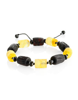 Стильный браслет из натурального балтийского янтаря Индонезия