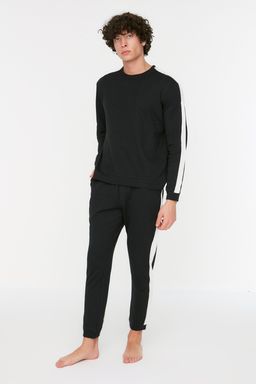 TRENDYOL MAN Siyah Color Blok Detayl? Regular Fit Orme Pijama Tak?m? THMAW21PT0368 - Trendyolmilla фото 4