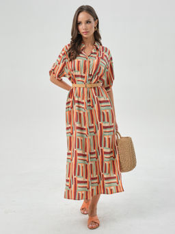 Платье из вискозы с принтом - Stilla фото 3