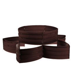 Клумба пластиковая, 15×540 см, 18 секций, тёмно-коричневая, «Конструктор»