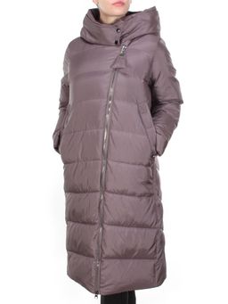 2118 GRAY/PURPLE Пальто зимнее женское MELISACITI (200 гр. холлофайбера) - Fashion фото 3
