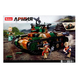 Конструктор Армия Sluban «Танк», 2 варианта сборки, 563 детали